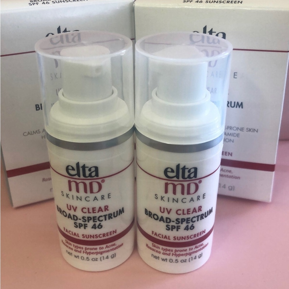 Elta MD Skincare UV Clear Broad-Spectrum SPF 46 0.5oz/14g 2x each NIB Exp. 10/23